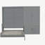 Grand lit mural avec placard, gris-121070236