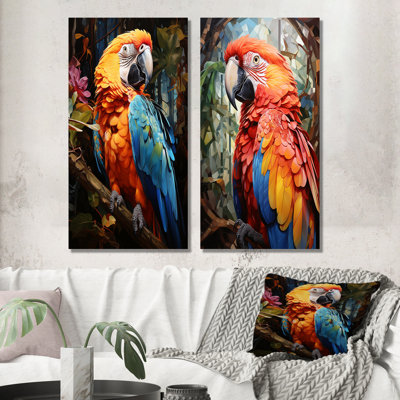 Ensemble de 2 décorations murales Parrot Tropical Jungle
