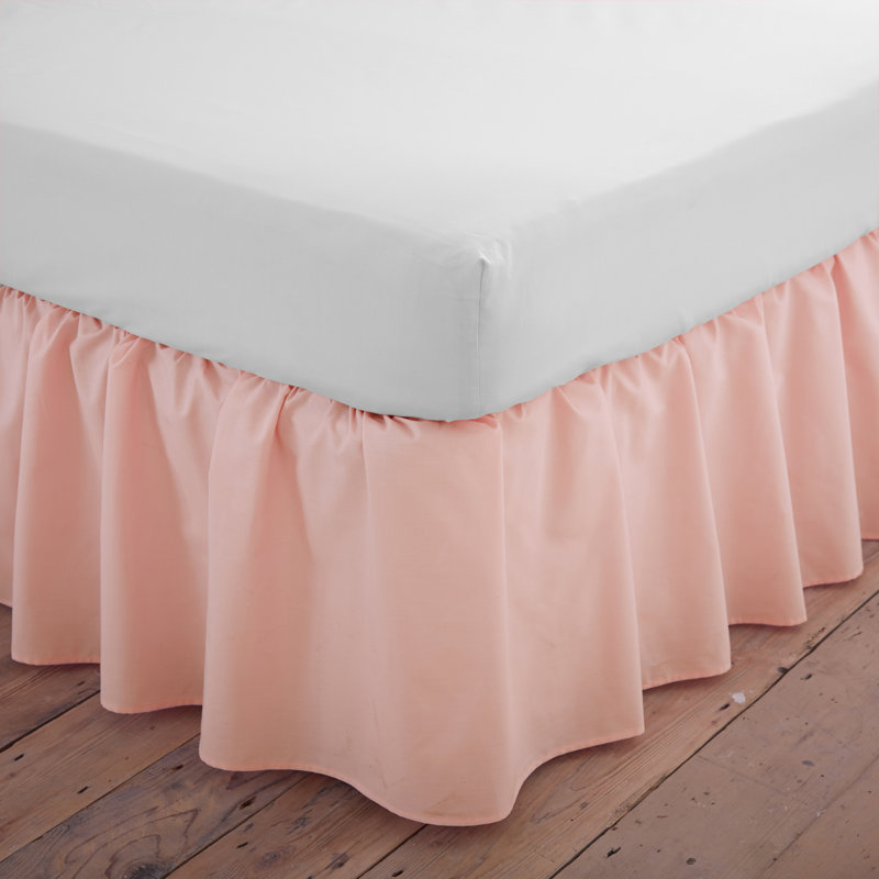 Margret Ruffled Bed Skirt, King (5'), Peach