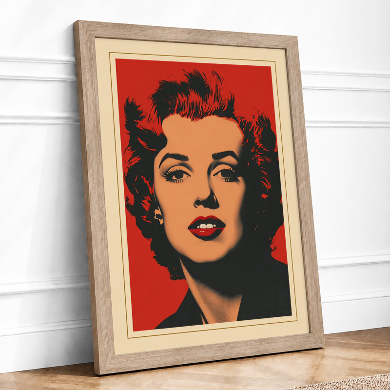 Icon In Red Pop Art - Print, Oak, A4 - 29.7 x 21.0 cm