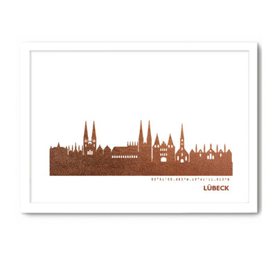 Lübeck Lübeck Skyline - Single Picture Frame Print