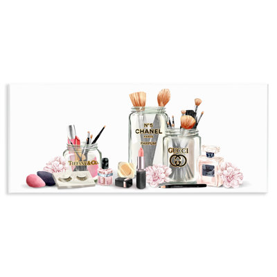 Floral Makeup Collection Still Life Wall Plaque Art by Ziwei Li