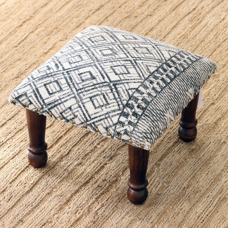 Solid + Manufactured Wood Accent Stool