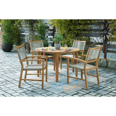 Janiyah Outdoor Dining Table And 4 Chairs -  Signature Design by Ashley, PKG013835