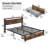  Queen Bed with 2 Underbed Drawers, Open Storage Headboard with Charging Station, No Box Spring Needed-321031327