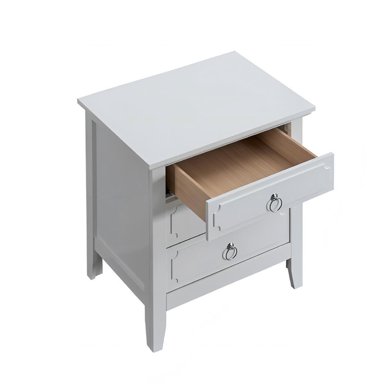 Hammond 3 Drawer Nightstand White