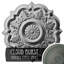Médaillon de plafond traditionnel Endurathane Kepler, DE 19 3/4 po x P 1 1/2 po (pour les auvents jusqu'à 4 1/2 po), pot peint à la main de fini craquelé crème-28580077