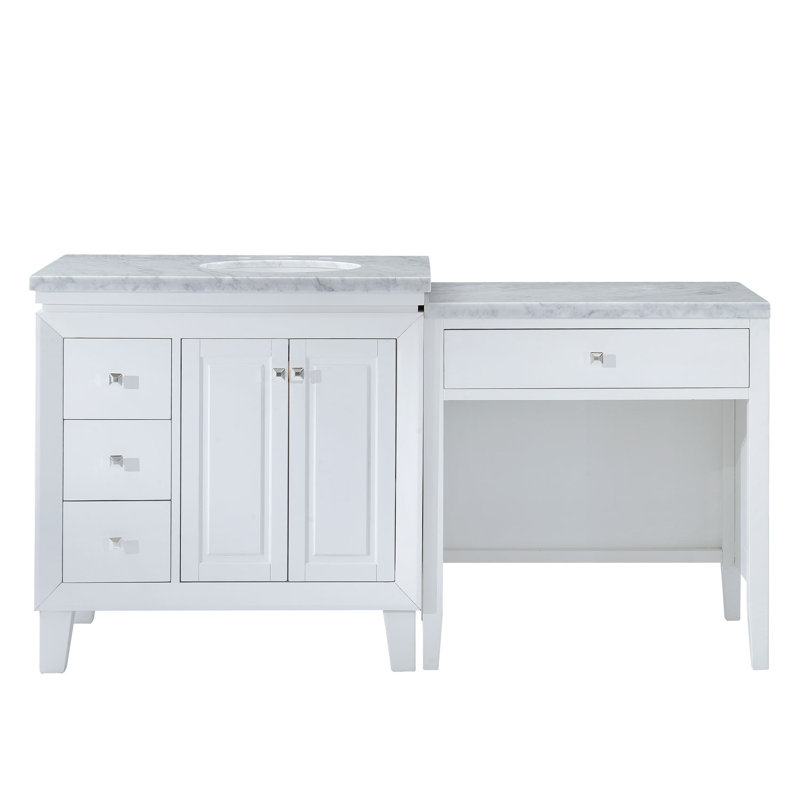 Reynal 67'' Single Bathroom Vanity with Marble Top