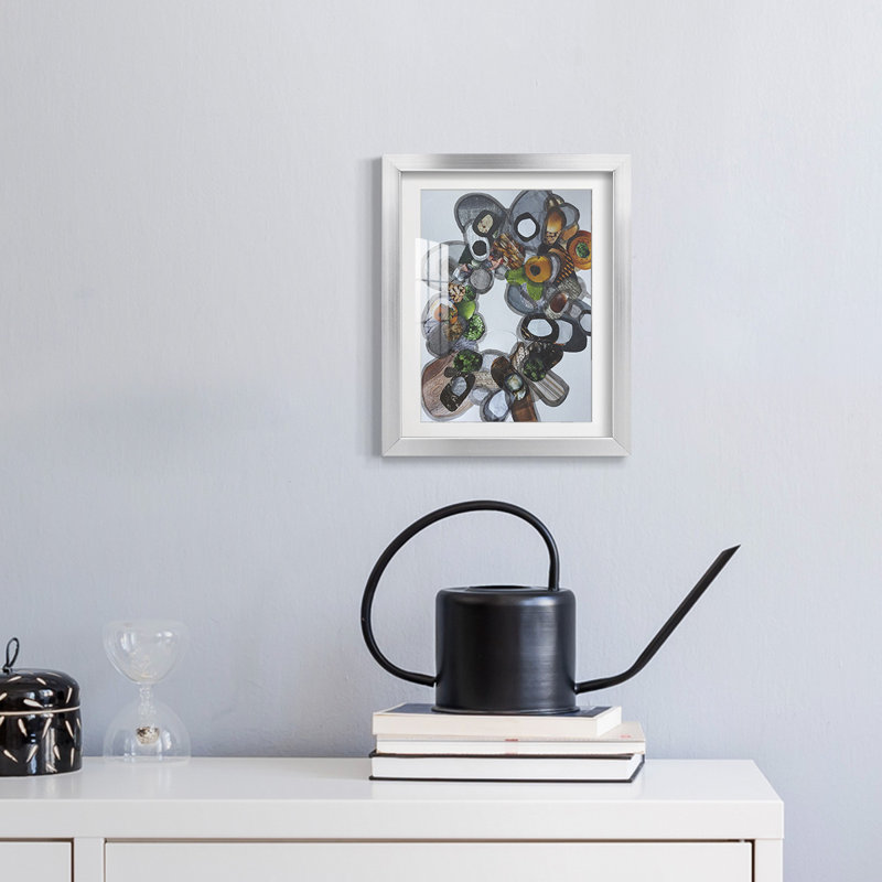 Amelia Island Stones - impression encadrée, H 28,5 po x l 20,5 po, Argent argent