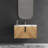 30 Inch Wall-Mounted Bathroom Vanity with 3D Fluted Panel and Ceramic Integrated Sink