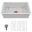 Évier de cuisine encastré en argile réfractaire simple L 32 po x l 19 po-126633934-126633936