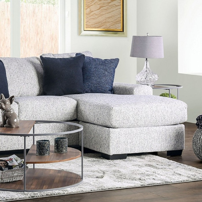 Canapé modulaire 2 pièces Fairlin, Chenille crème