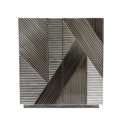 Silver 2 Door Wooden Cabinet
