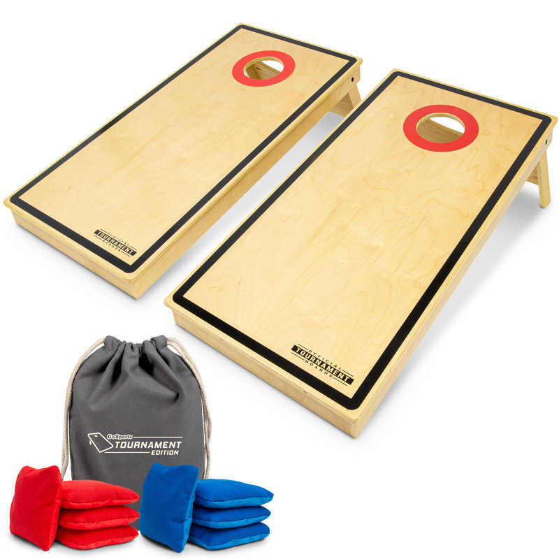 Tournament Edition Regulation Cornhole Game Set with Dual Side Bean Bags