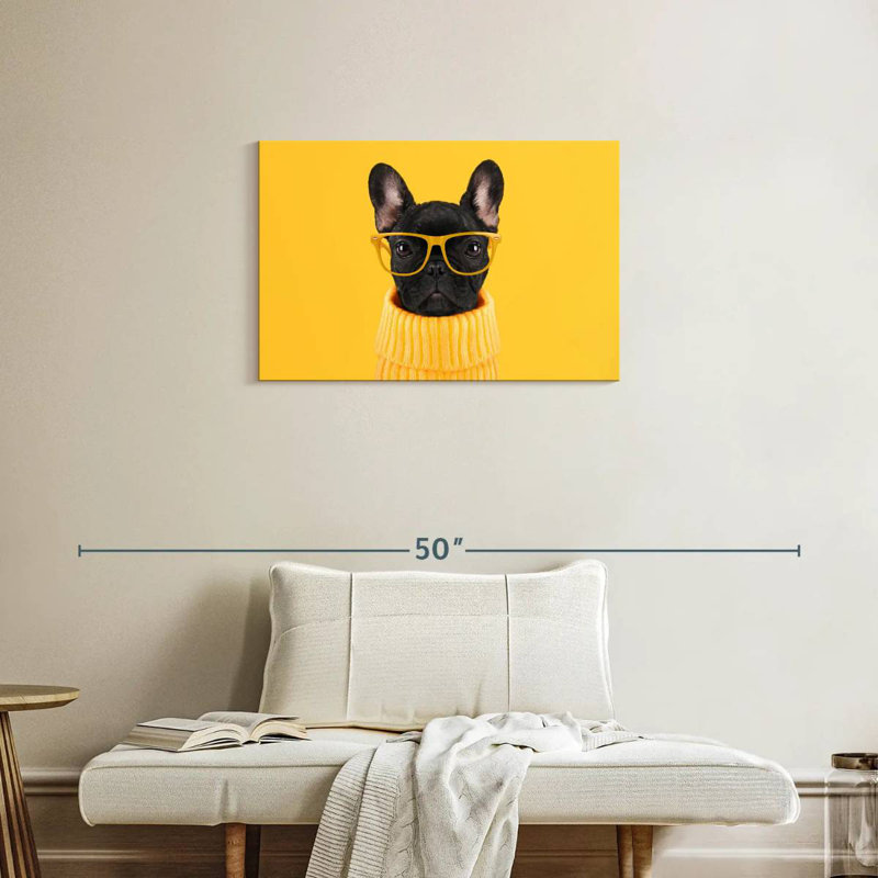 Bouledogue français sophistiqué Brampt, H 20 po x l 30 po