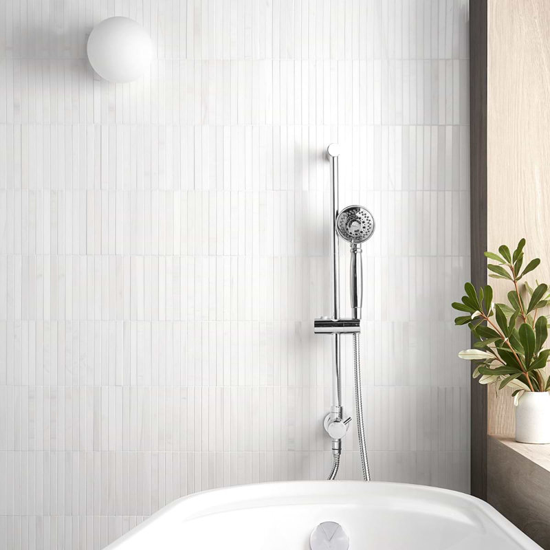 Bianco Dolomite 12x12 Stacked Polished Marble Mosaic Tile