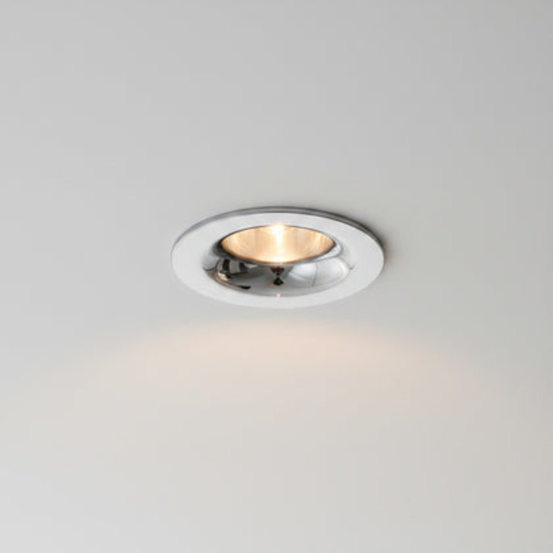 5 Watt LED Black Ceiling Recessed Downlight, Polished Chrome