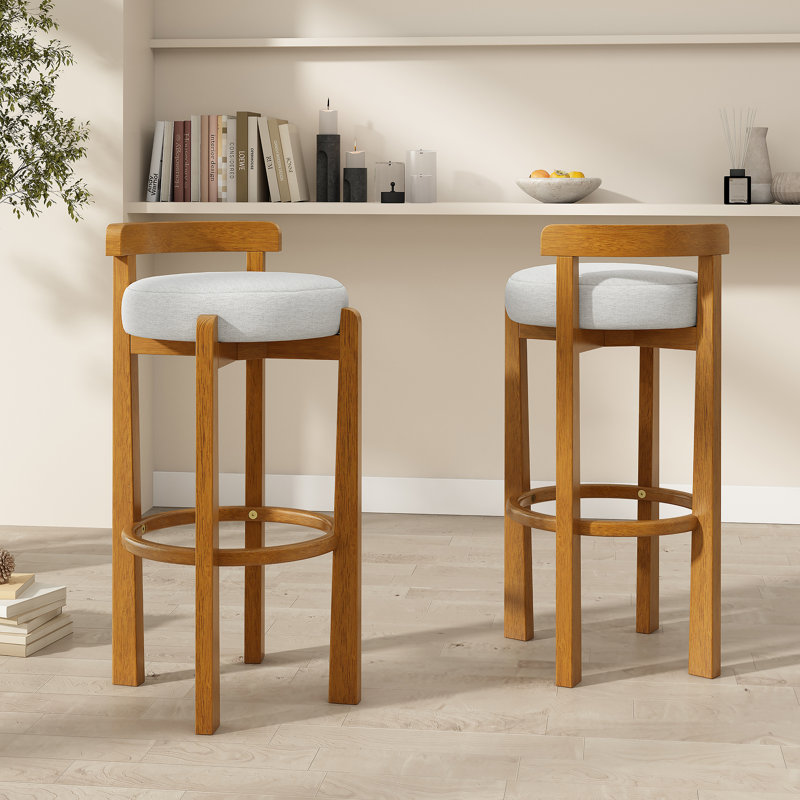Ensemble de tabourets d'intérieur à dossier bas idéal pour les bars à domicile, les îlots de cuisine et les espaces de divertissement avec des sièges confortables et un savoir-faire durable