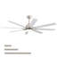 Ventilateur de plafond intelligent de 52 pouces avec lumières, 6 vitesses de vent, avec 8 pales en ABS blanc, télécommande vocale, ventilateur pour chambre à coucher, salon, patio, cuisine-989695534-989695568