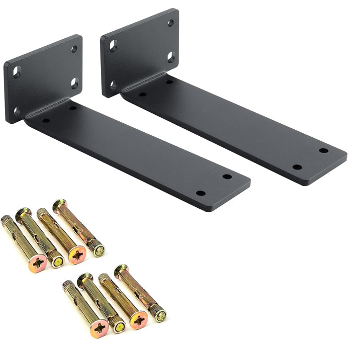 Symple Stuff 2Pcs Heavy Duty Floating Shelf Support Bracket Metal T ...