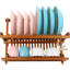 Teak Dish Drainer Rack Collapsible 2 Tier Dish Rack Dish Drying Rack Foldable Plate Organizer Holder