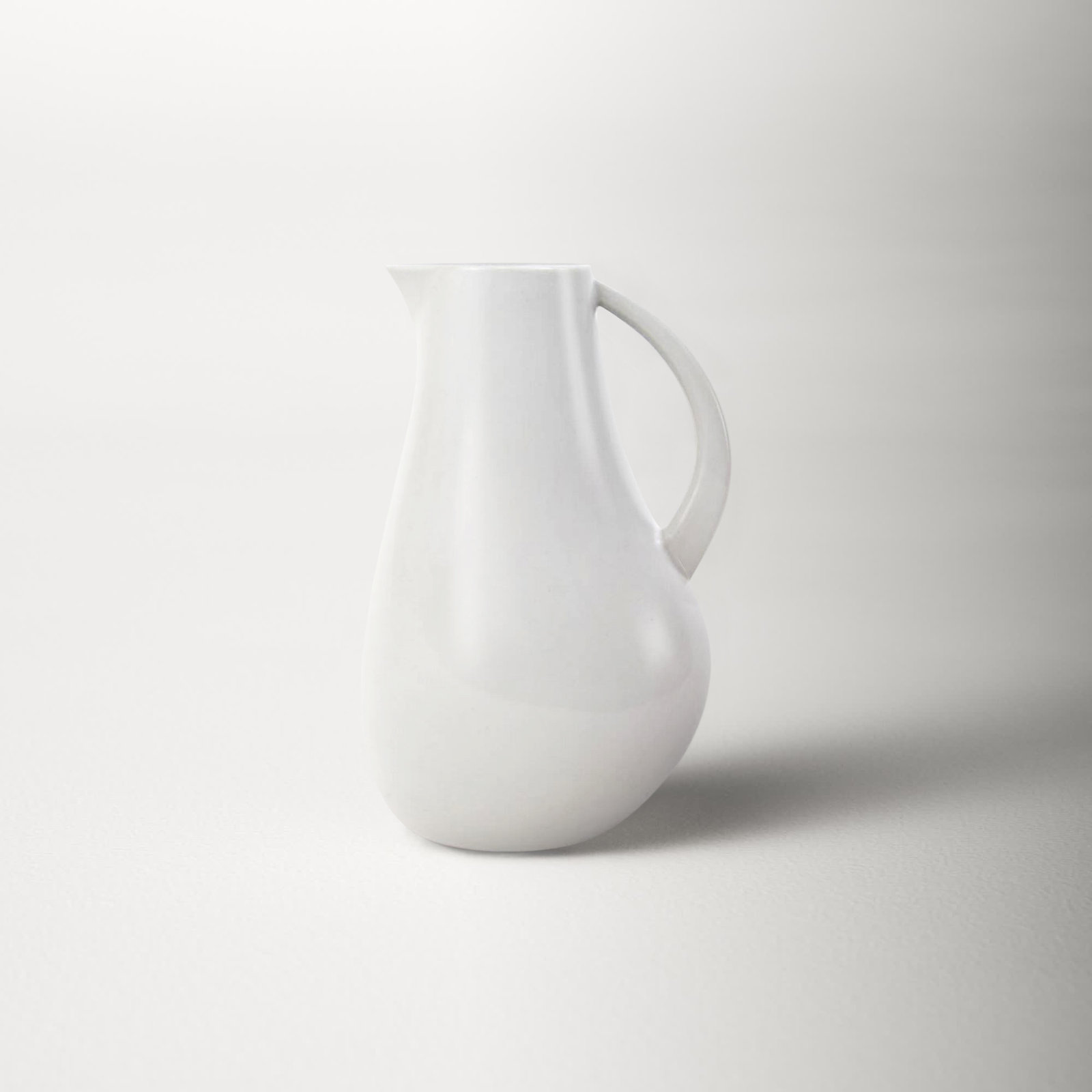 Borgen Stoneware Pitcher, Pearl