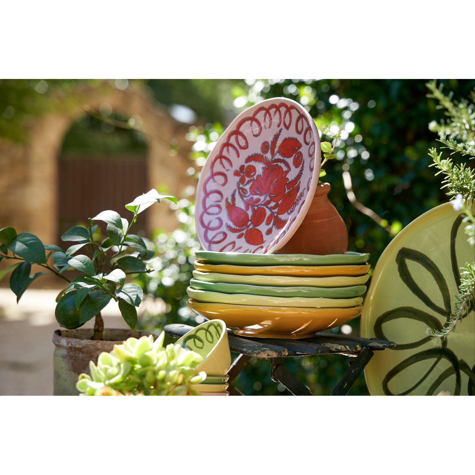 Hartley Pasta Bowl - Pink - 9.1", Lime