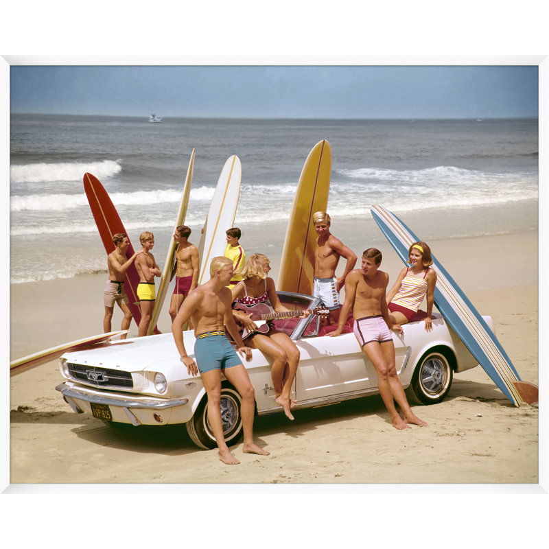 Vintage Beach Party 1 - Photographie de cadre photo sur papier