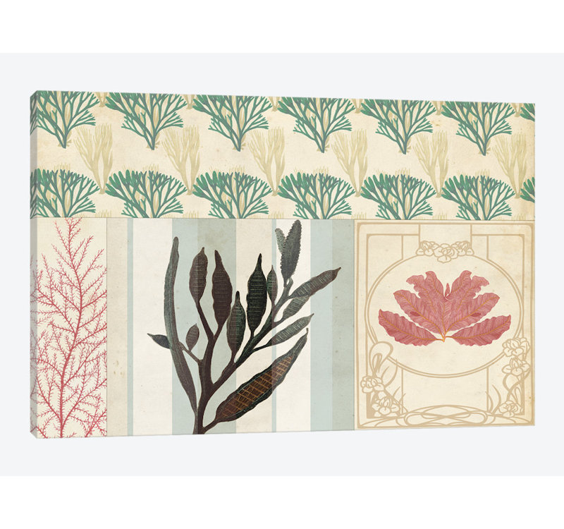«Coastal Patternbook III», reproduction d'impression sur toile tendue, H 12 po x l 18 po x P 1,5 po, Toile tendue