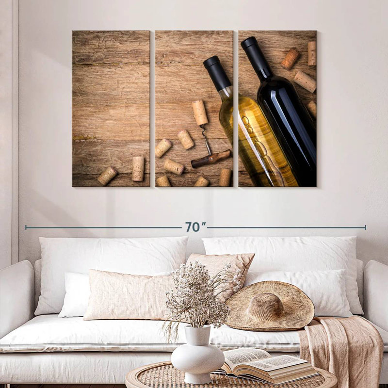 Yarlin Uncorking Wine Bottles, 32" H x 50" W