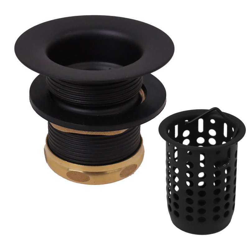 Junior Bar and Laundry Sink Drain Assembly with Removable Strainer Basket, Oil Rubbed Bronze
