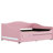 Pink Fleece Daybed With Led And Collapsible Trundle - Portable Convenient Upholstered In Soft Cozy-6654890-6654891