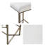 Tabouret de comptoir sans dossier H 26 po - minimaliste et populaire. Base en métal bronze, siège rembourré. Assemblage requis, outils inclus. Siège rembourré moderne de 26 po sur la base pour économiser de l'espace