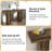 54" Narrow Console Table Sofa Table with Back Hidden Storage-1175940091