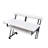 Gage Recording Studio Desk with Keyboard Tray & Metal Frame