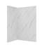 Streamline DSH-1420-148 2 pièces de douche encastrée en coin au fini marbre blanc L 34 po x l 42 po x H 76 po-121595988-121595991
