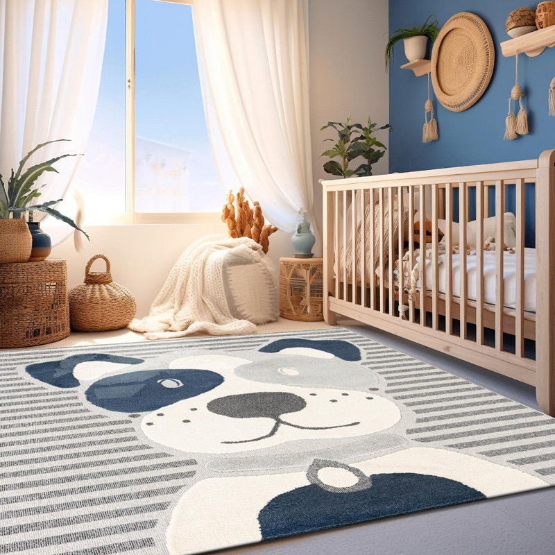 Unique Loom Doggo Whimsy Kids Rug, Square 7'10"