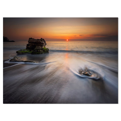 «Stormy Sea with Rush White Waves», reproduction de photo sur toile tendue