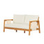 Ensemble de canapés d'extérieur 4 pièces avec coussins hydrofuges, structure en bois d'acacia, décorations en textilène et table basse assortie pour un patio, une terrasse ou une cour.