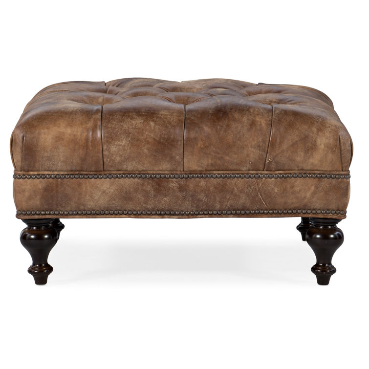 Repose-pieds carré en cuir véritable 33 po Fair-N-Square