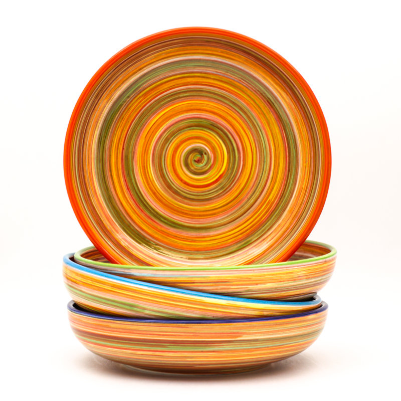 Ensemble de bols à pâtes Raia, Orange multicolore