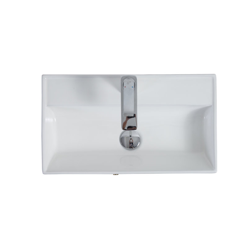 ShensuLao 12.2 Bathroom Sink, Glossy White
