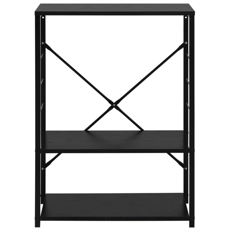 Microwave Cabinet Engineered Wood, Black