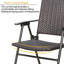 Chaise de salle à manger d'extérieur empilable en osier