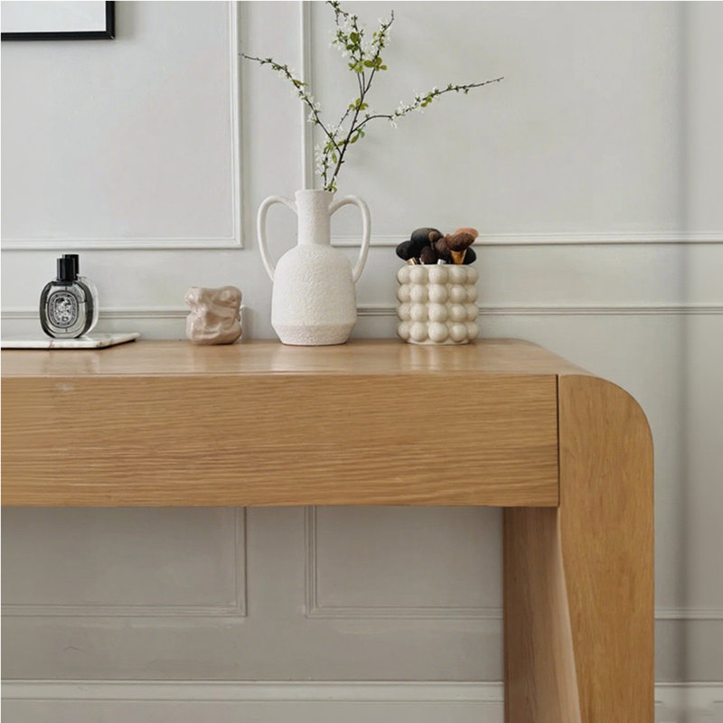 Table de véranda en bois de style français., H 29,9 po x l 51 po x P 15,7 po