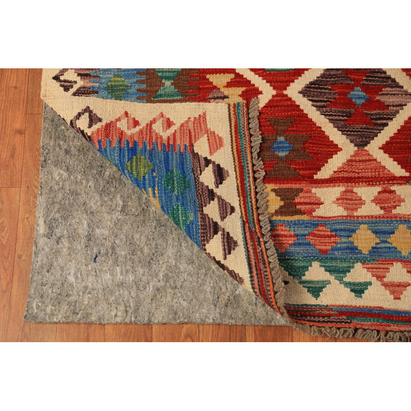 Tapis oriental kilim en laine à tissage plat 8 x 11
