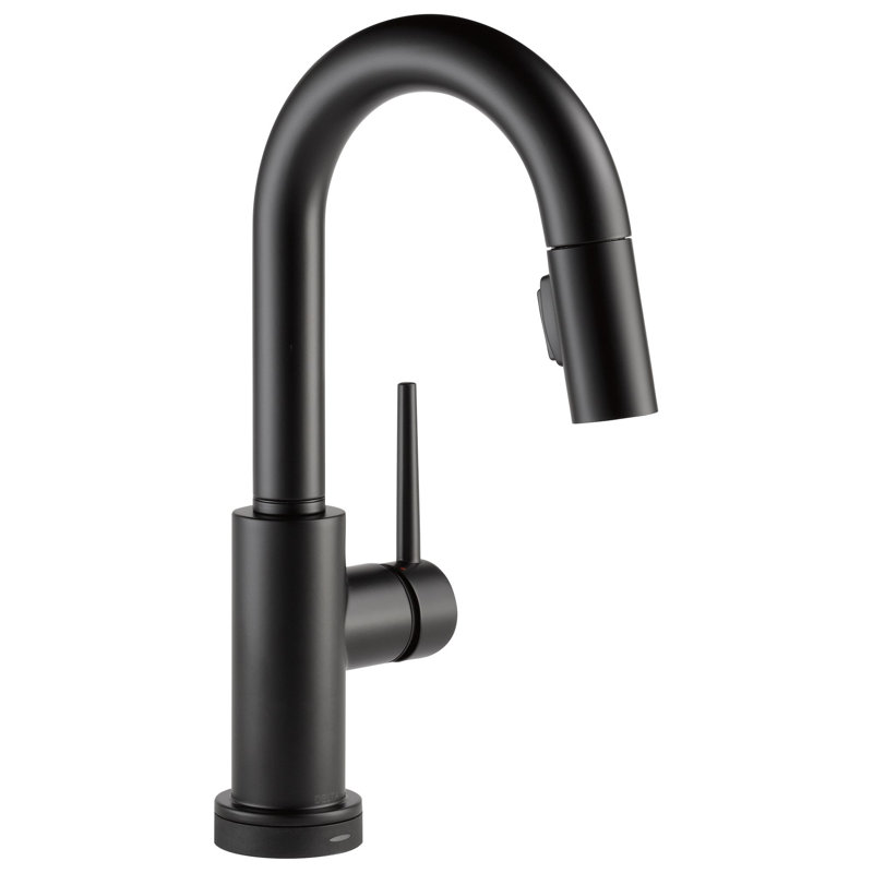 Robinet de bar rétractable tactile Trinsic, Noir mat