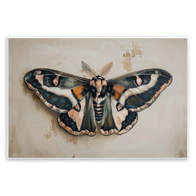 Art mural, impression de papillon de nuit foncé par Petal Prints Design