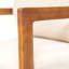Méridienne d'extérieur pivotante, finition teck avec coussin beige