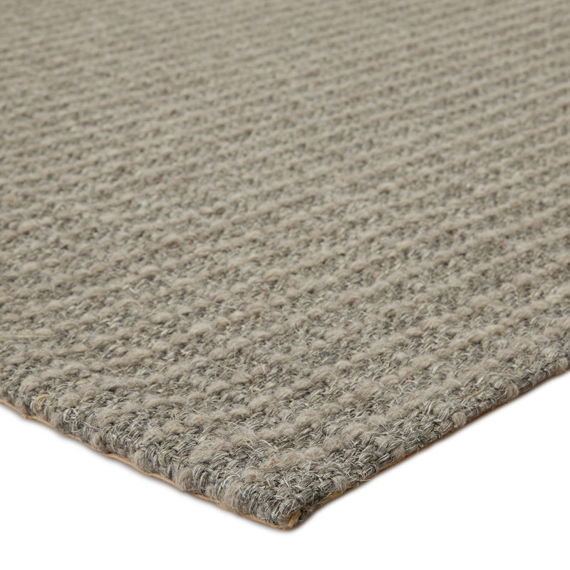 Geremia Plaid Area Rug in Gray, Rectangle 2' x 3'
